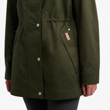 Hunter  Women's Adela Cotton Canvas Rain Jacket Green Reg