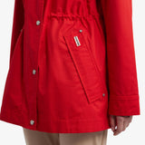 Hunter  Women's Adela Cotton Canvas Rain Jacket Hunter Red Reg