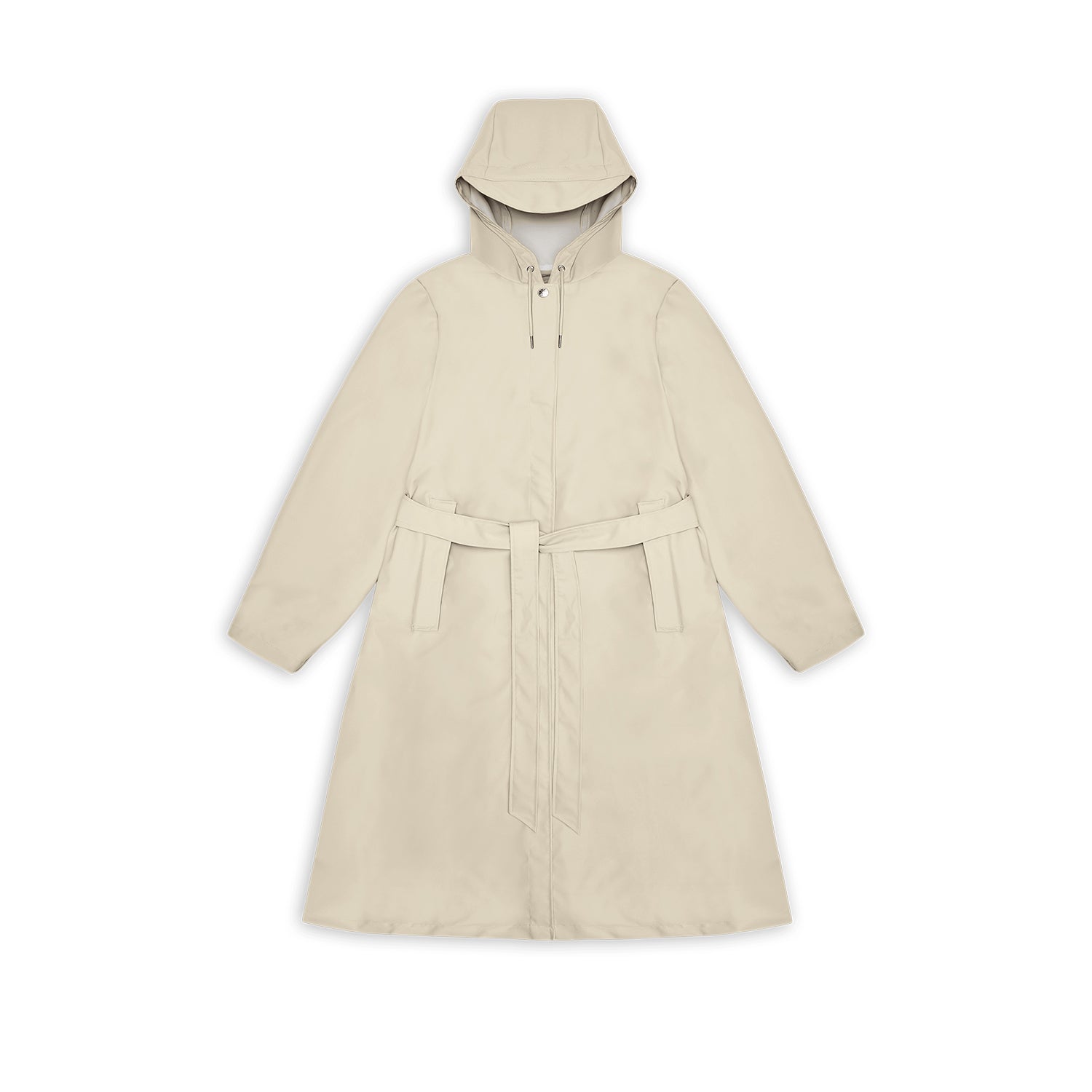 Rains Women's A-Line Longer Jacket W3 in Dune