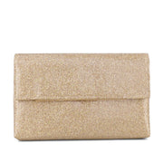 Badgley Mischka Women's Harper Satin Envelope Clutch in Gold