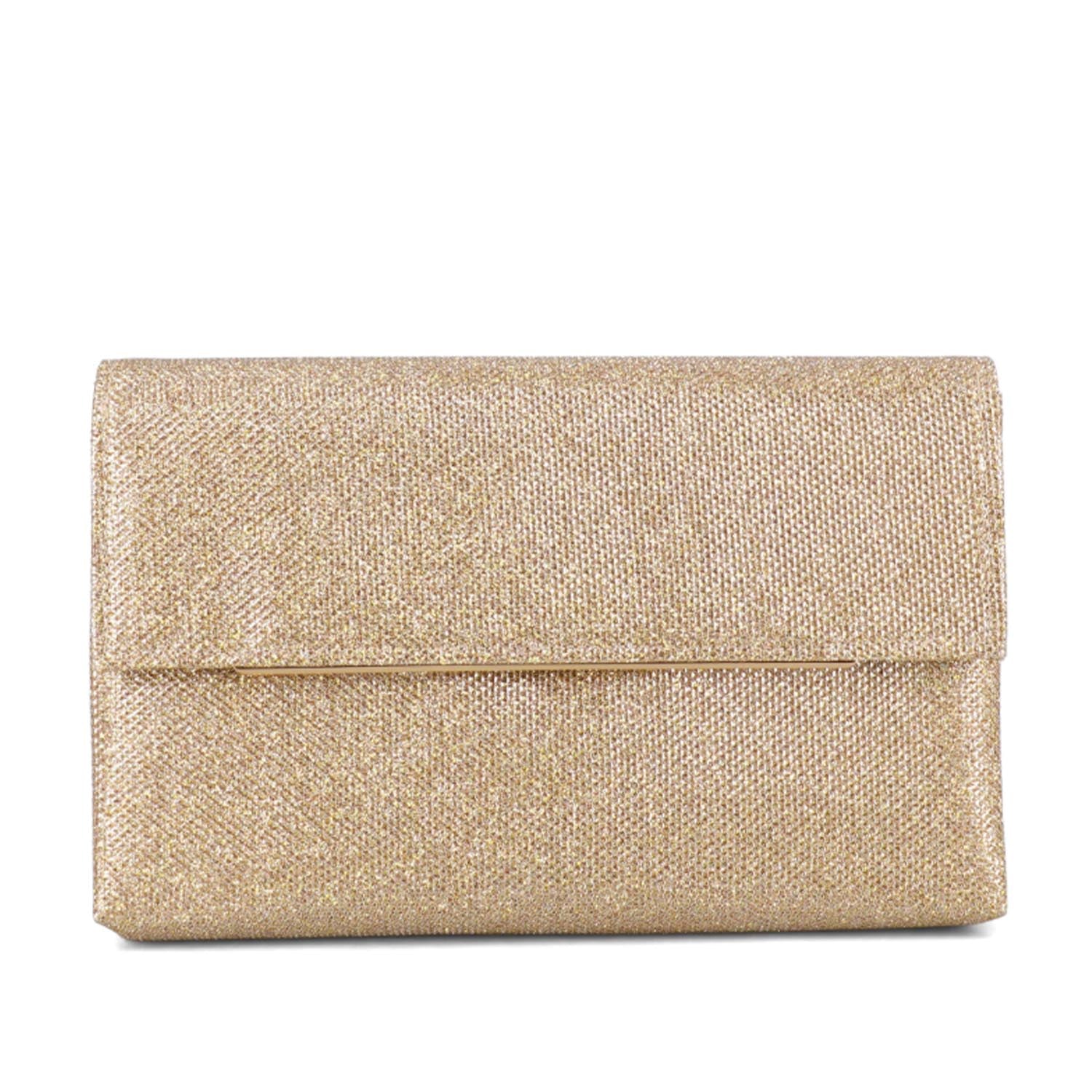 Badgley Mischka Women's Harper Satin Envelope Clutch in Gold