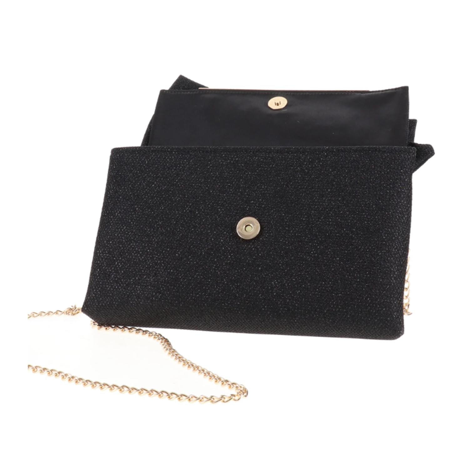 Badgley Mischka Women's Isabella Knotted Envelope Clutch in Black