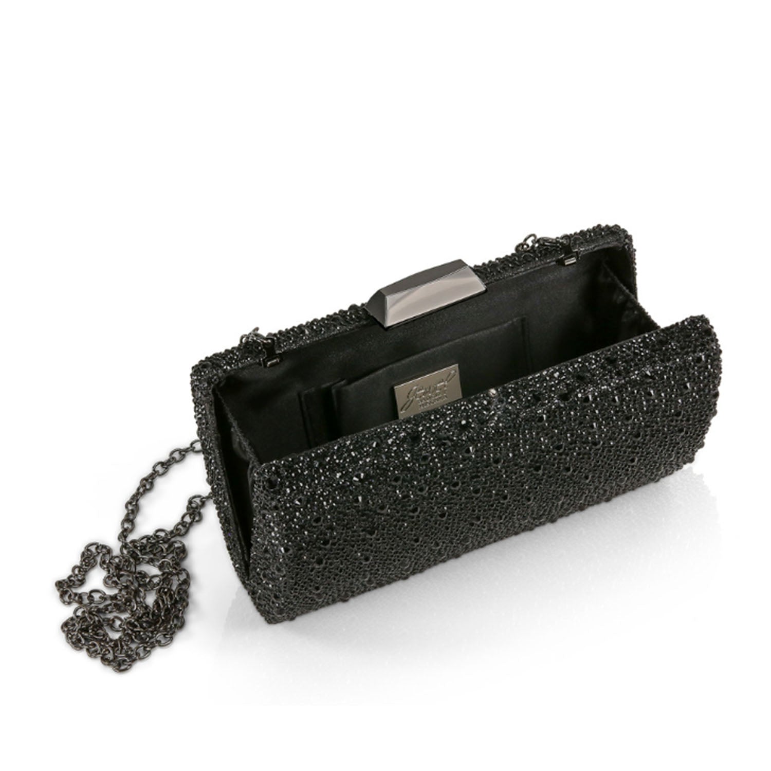 Jewel Badgley Mischka Women's Mix Crystal Miniaudiere in Black
