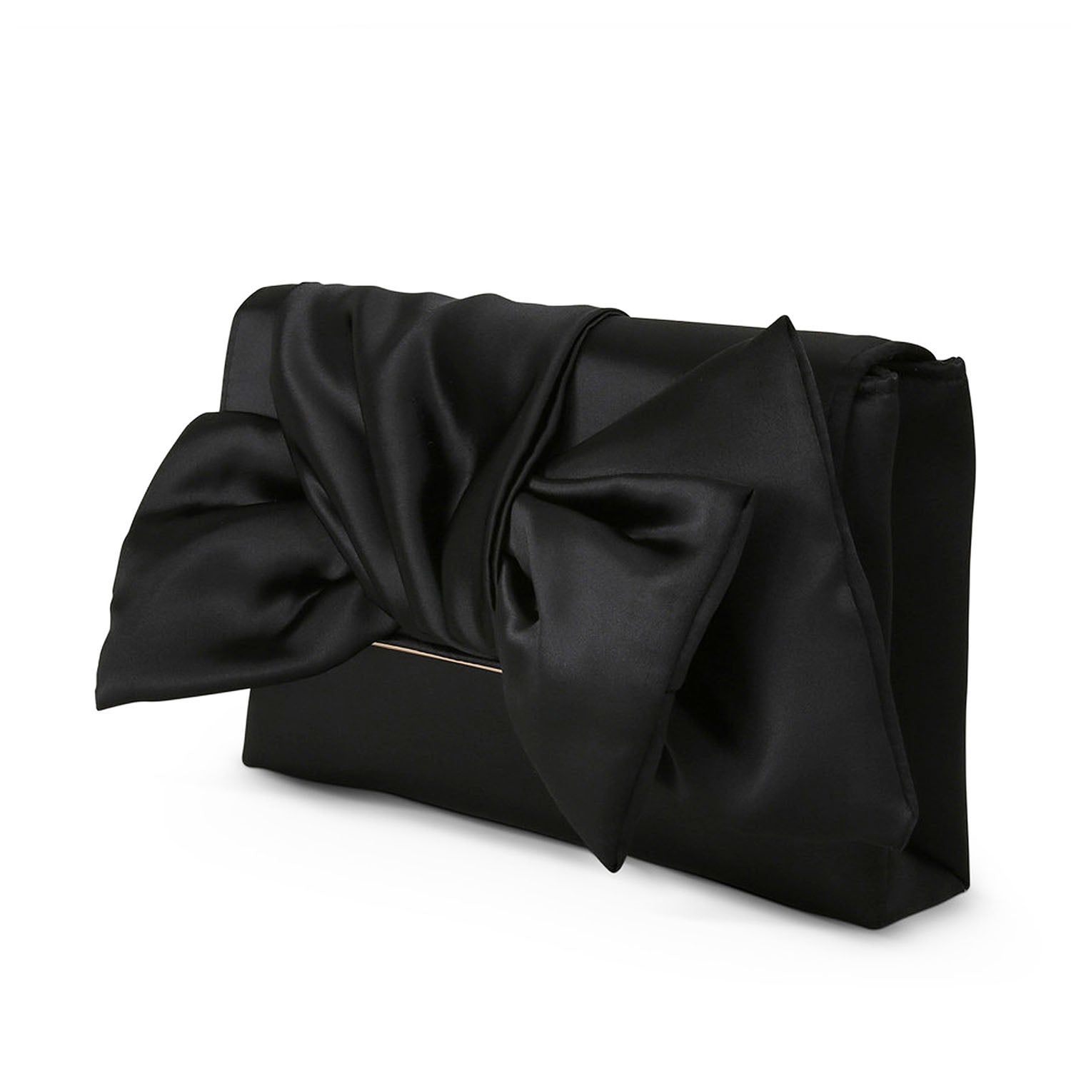 Jewel Badgley Mischka Women's Tie Bow Clutch in Black