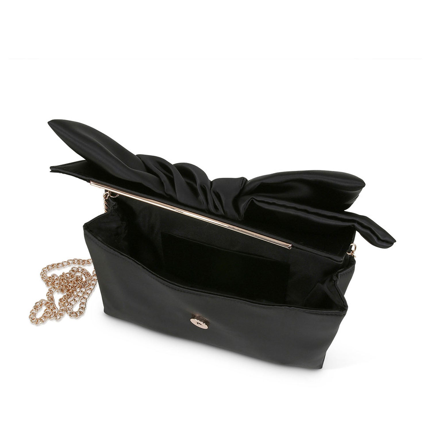 Jewel Badgley Mischka Women's Tie Bow Clutch in Black