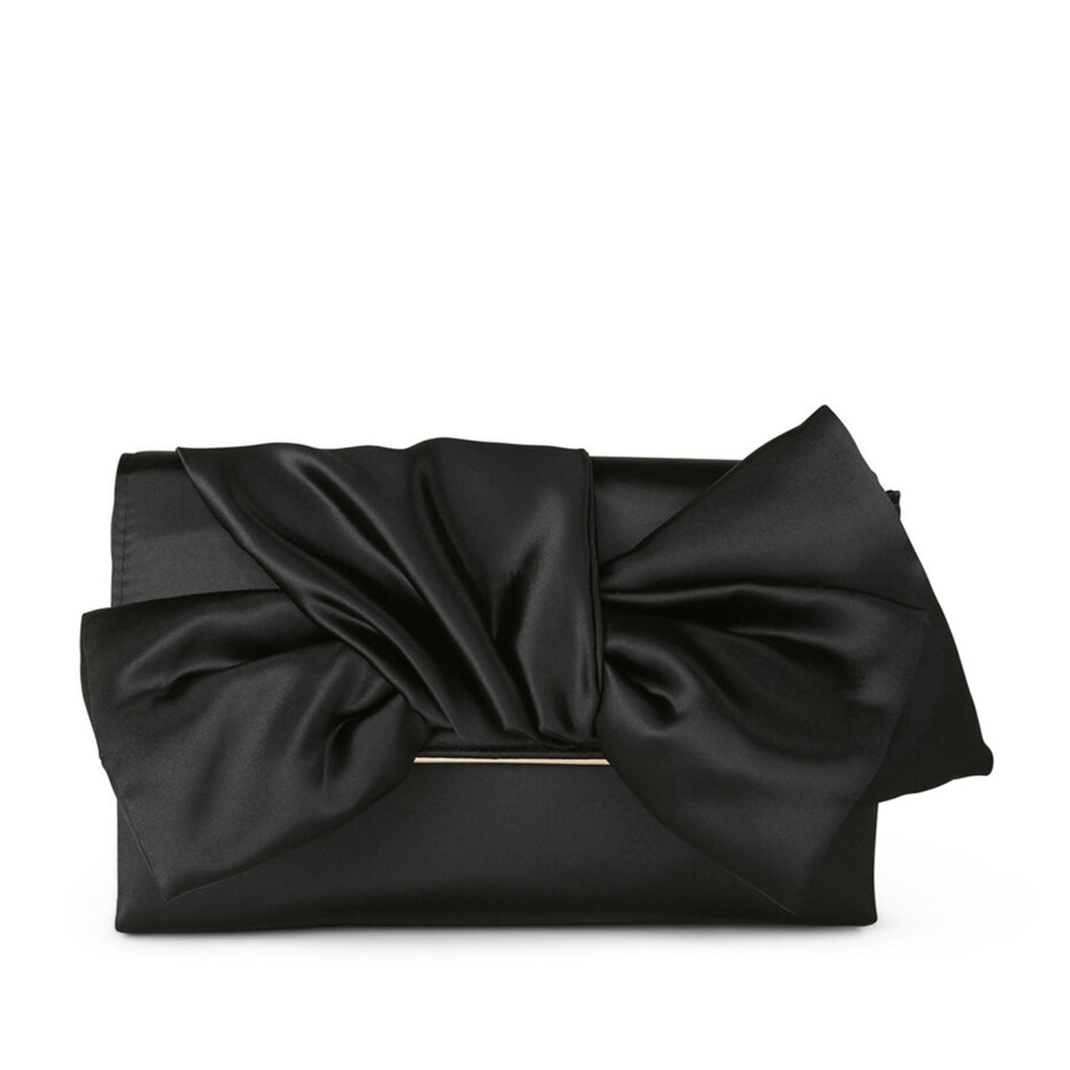 Jewel Badgley Mischka Women's Tie Bow Clutch in Black