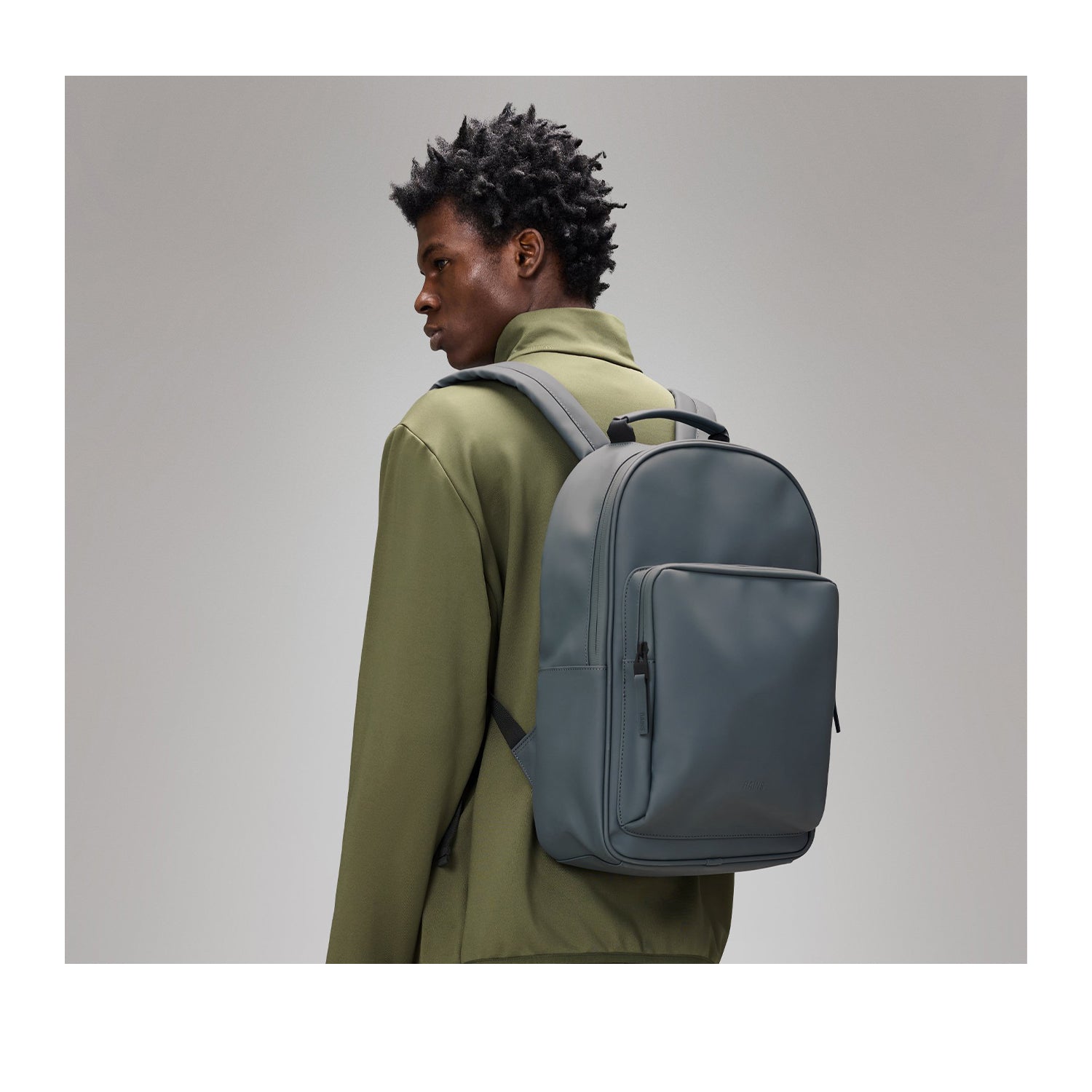 Rains Book Daypack Large W3 in Lagoon