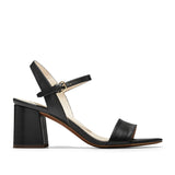 Cole Haan Women's Josie Block Heel Sandal in Black Leather