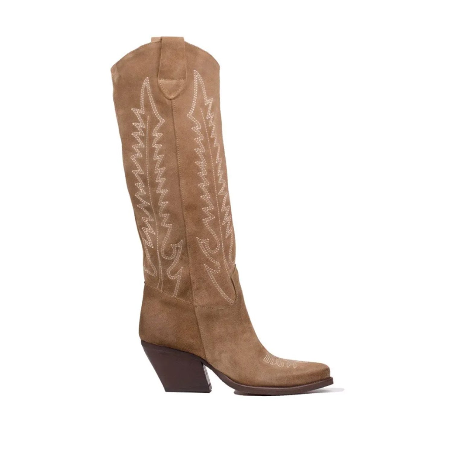 Kali Shoes Women's Dallas Texan Boot in Taupe Suede