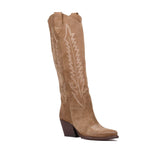 Kali Shoes Women's Dallas Texan Boot in Taupe Suede