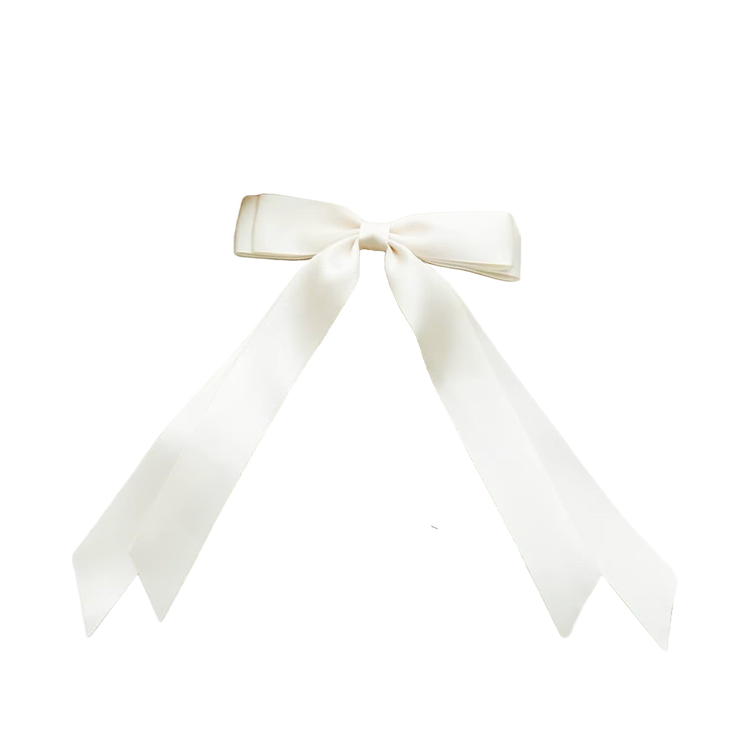 Kennie Rylie Double Layer Bow Hair Clip in White