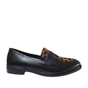 Ecco Dress Classic Loafer 209803 in Black/Leopard