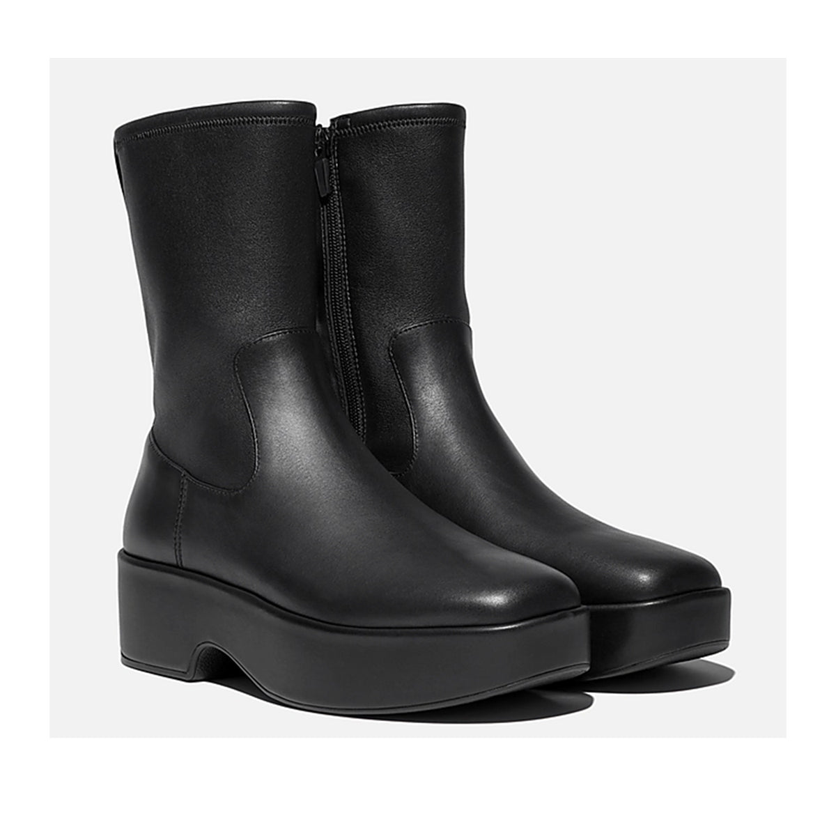 Fitflop Women's F-Luma Stretch Leather Boots in Black