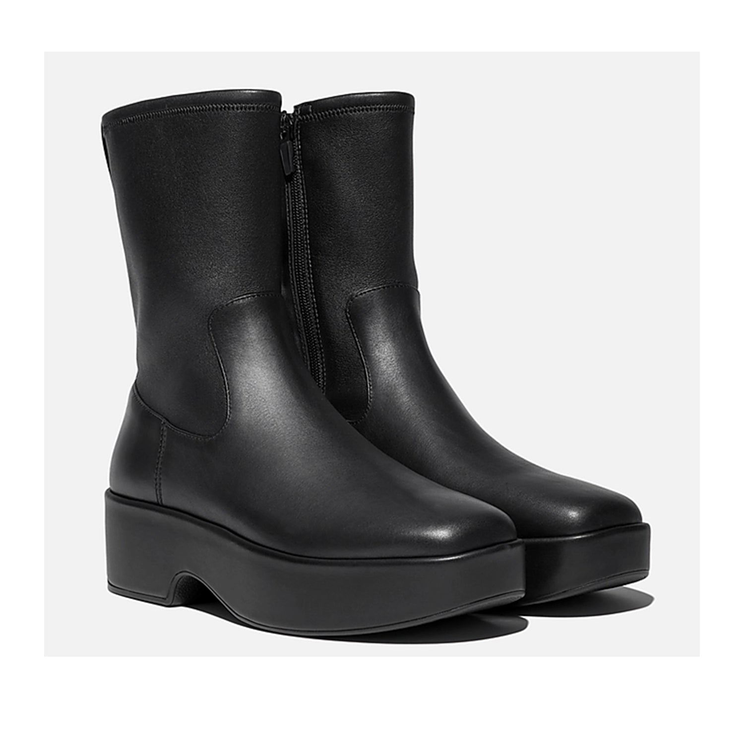 Fitflop Women's F-Luma Stretch Leather Boots in Black