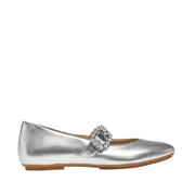 Fitflop Women's DELICATO Crystal-Buckle Leather Mary Janes in Silver