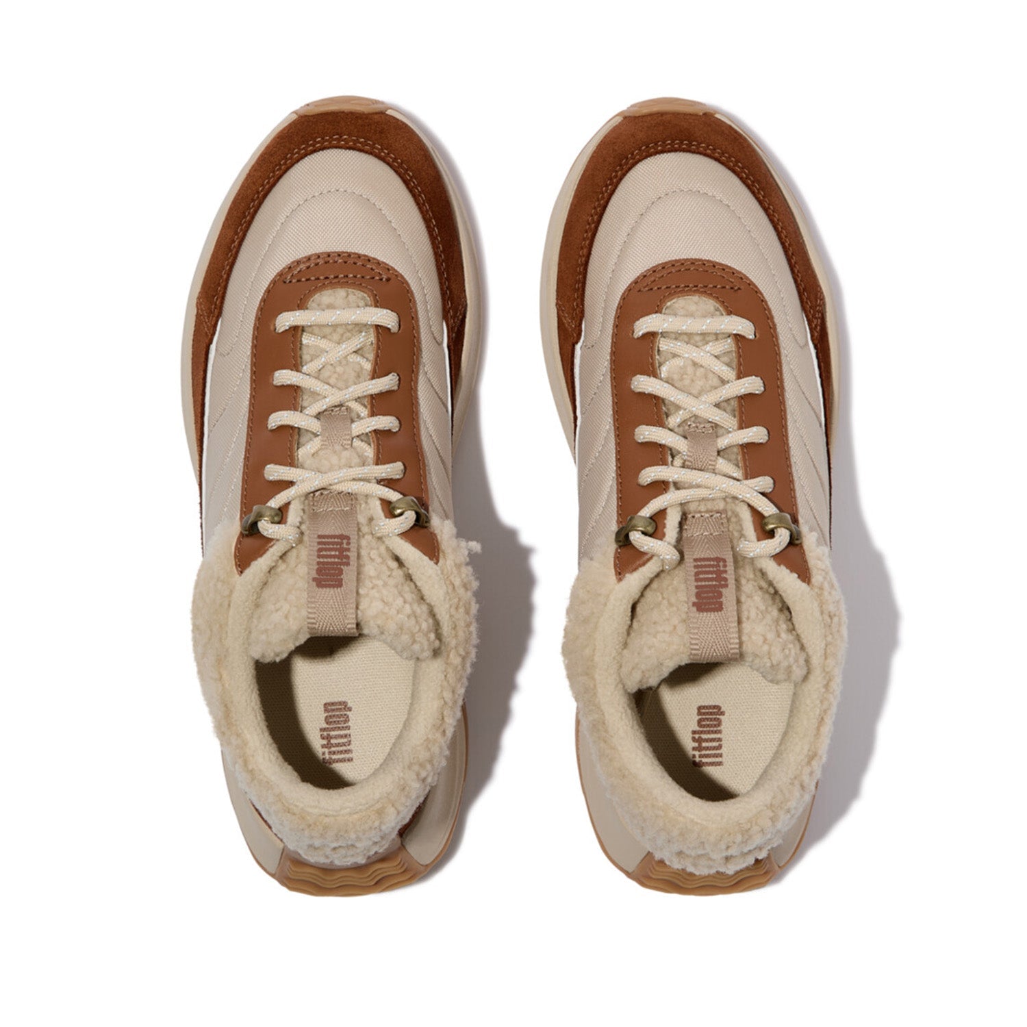 Fitflop Women's F-MODE Flow Sneaker in Rich Tan/Iced Coffee Mix