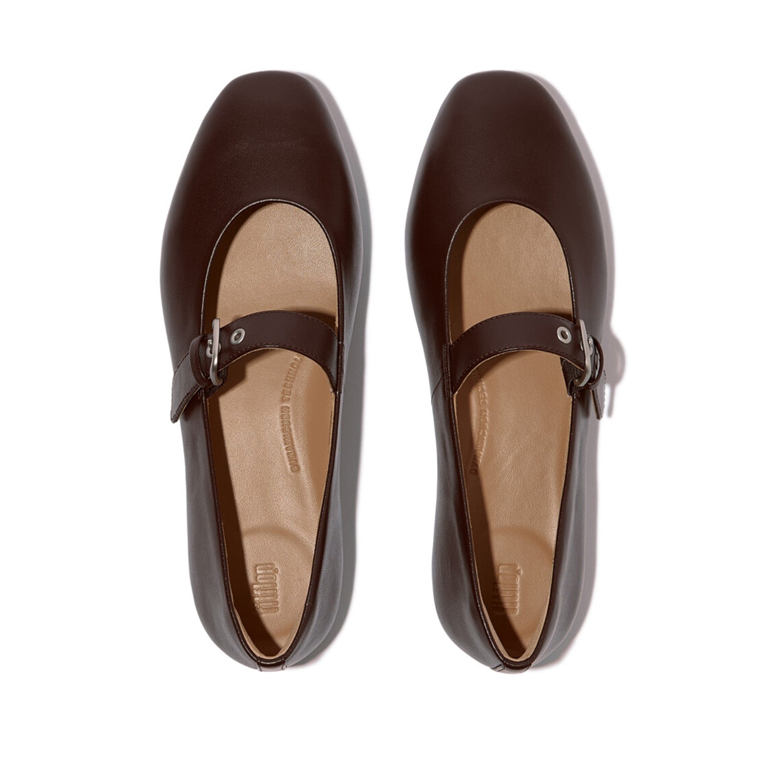 Fitflop Women's DELICATO Leather Mary Janes in Hot Chocolate