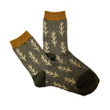 FLOOF Women's Alpine Socks in Green/Yellow