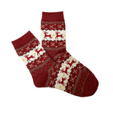 FLOOF Women's Reindeer Socks in Red