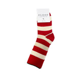 FLOOF Retro Stripe Sock in Red 1