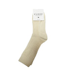 FLOOF Ribbed Tube Sock in Beige