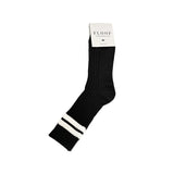 FLOOF Ribbed Tube Sock in Black/White