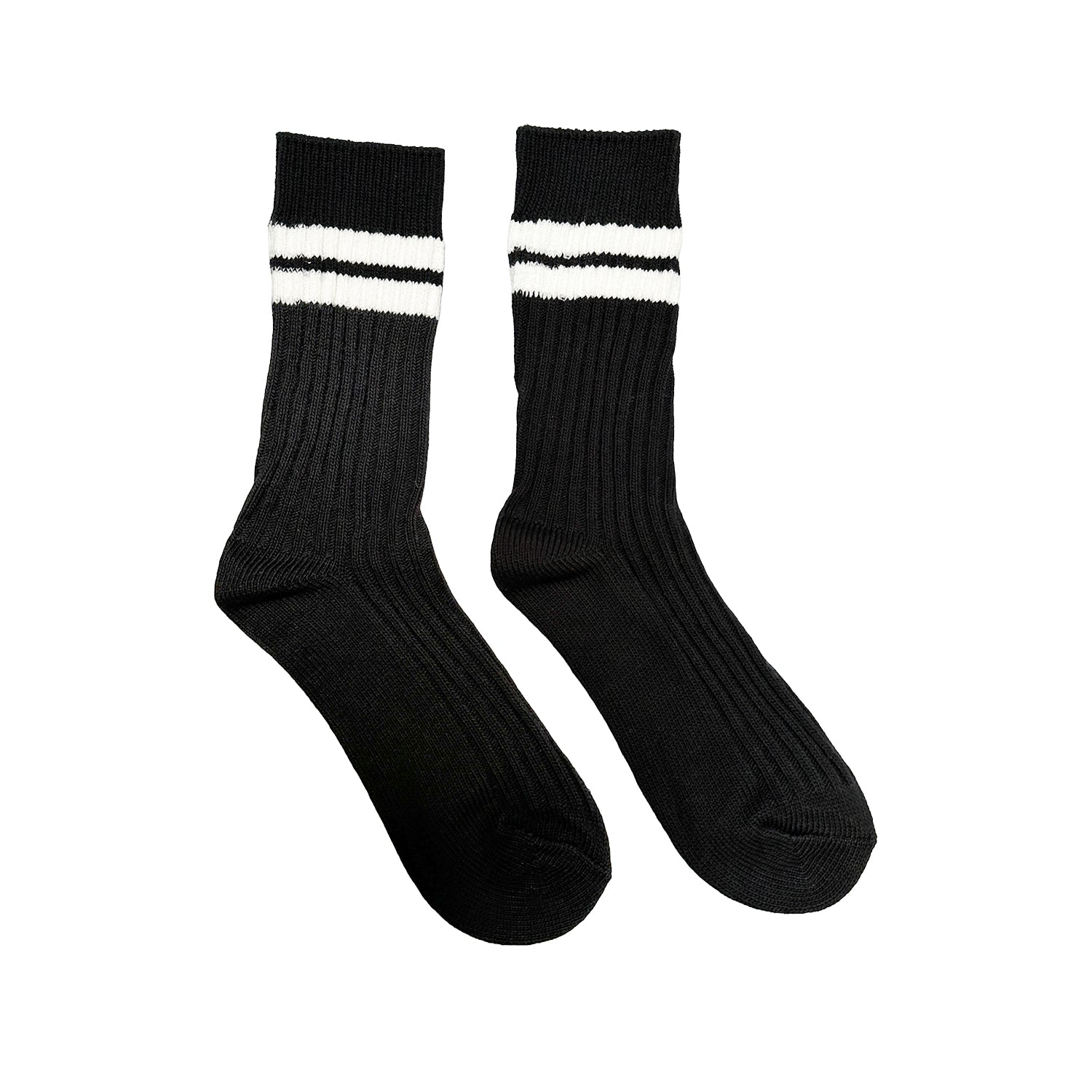 FLOOF Ribbed Tube Sock in Black/White