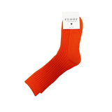 FLOOF Ribbed Tube Sock in Orange