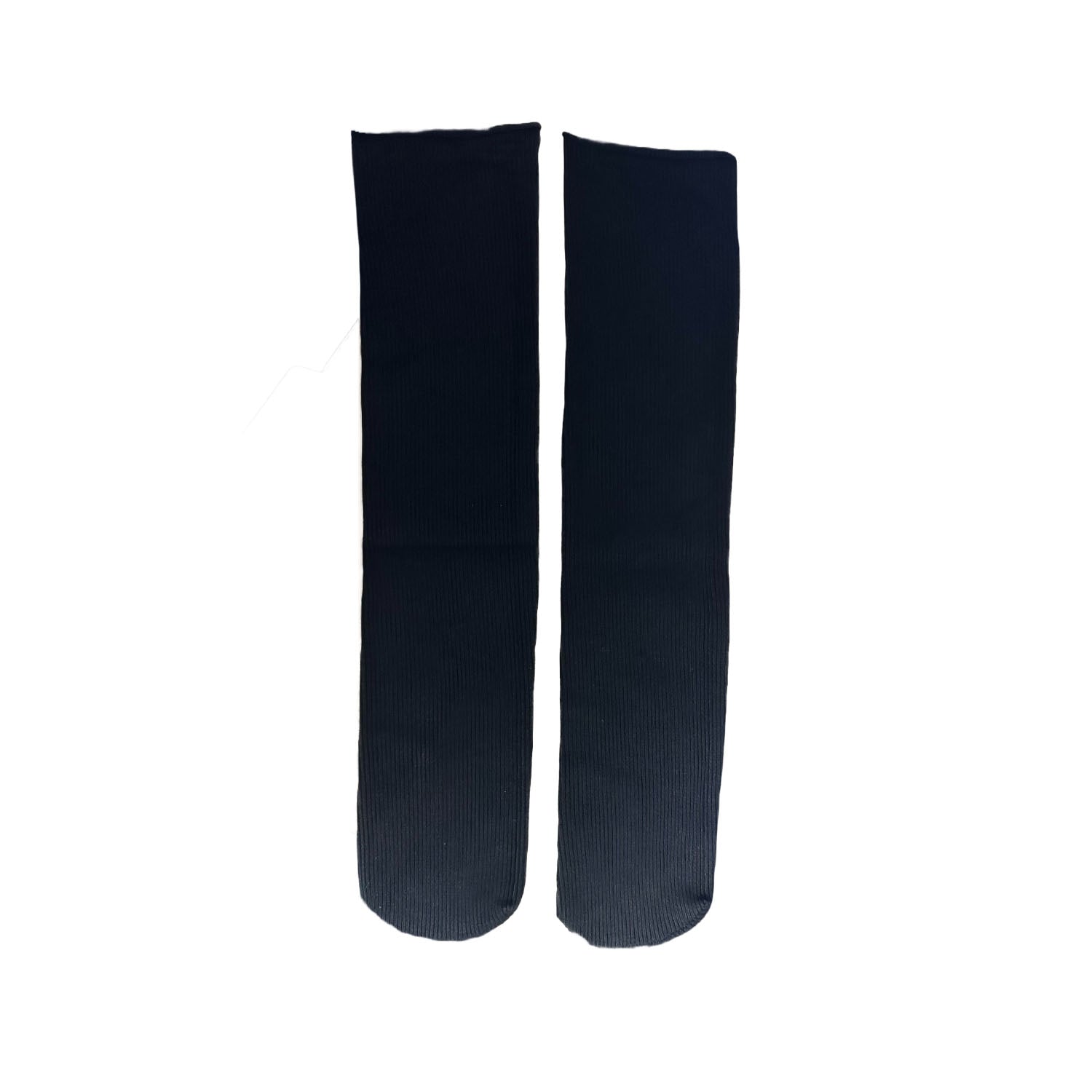 FLOOF Women's Ribbed Roll Top Sock in Black