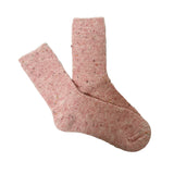 FLOOF Women's Speckled Wool Blend Socks in Pink