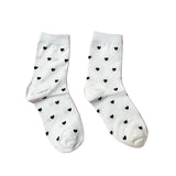 FLOOF Tiny Heart Sock in White/Black