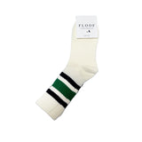 FLOOF Varsity Crew Sock in Green/Black