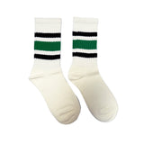 FLOOF Varsity Crew Sock in Green/Black