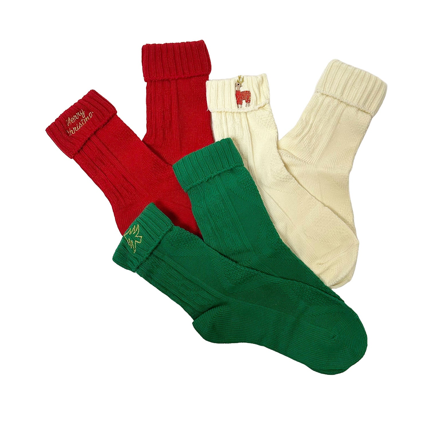FLOOF Women's Christmas Sock Bundle in Christmas Tree