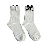 FLOOF Pointelle Bow Sock in White