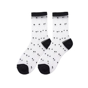 FLOOF Sheer Polka Dot Sock in Black