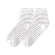 FLOOF Sheer Sock in White Stripe