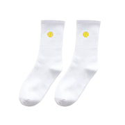 FLOOF Tennis Crew Sock in White w Ball