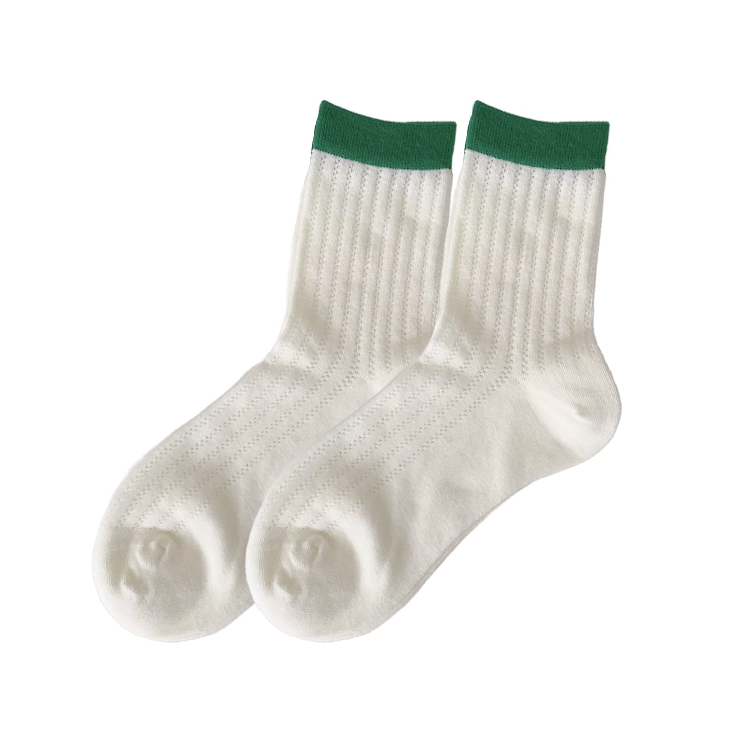 FLOOF Two-Tone Sock in White/Green
