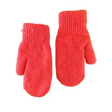 FLOOF Wool Mittens in Red