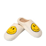 FLOOF Adult Fluffy Face Slippers in White