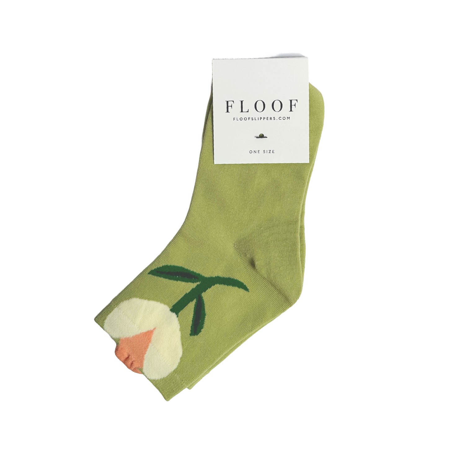FLOOF Women's Bloom Sock in Green Tulip