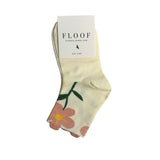 FLOOF Women's Bloom Sock in White Daisy