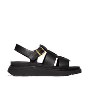 Fit Flop Women's Gen-FF Leather Fisherman Sandals in Black
