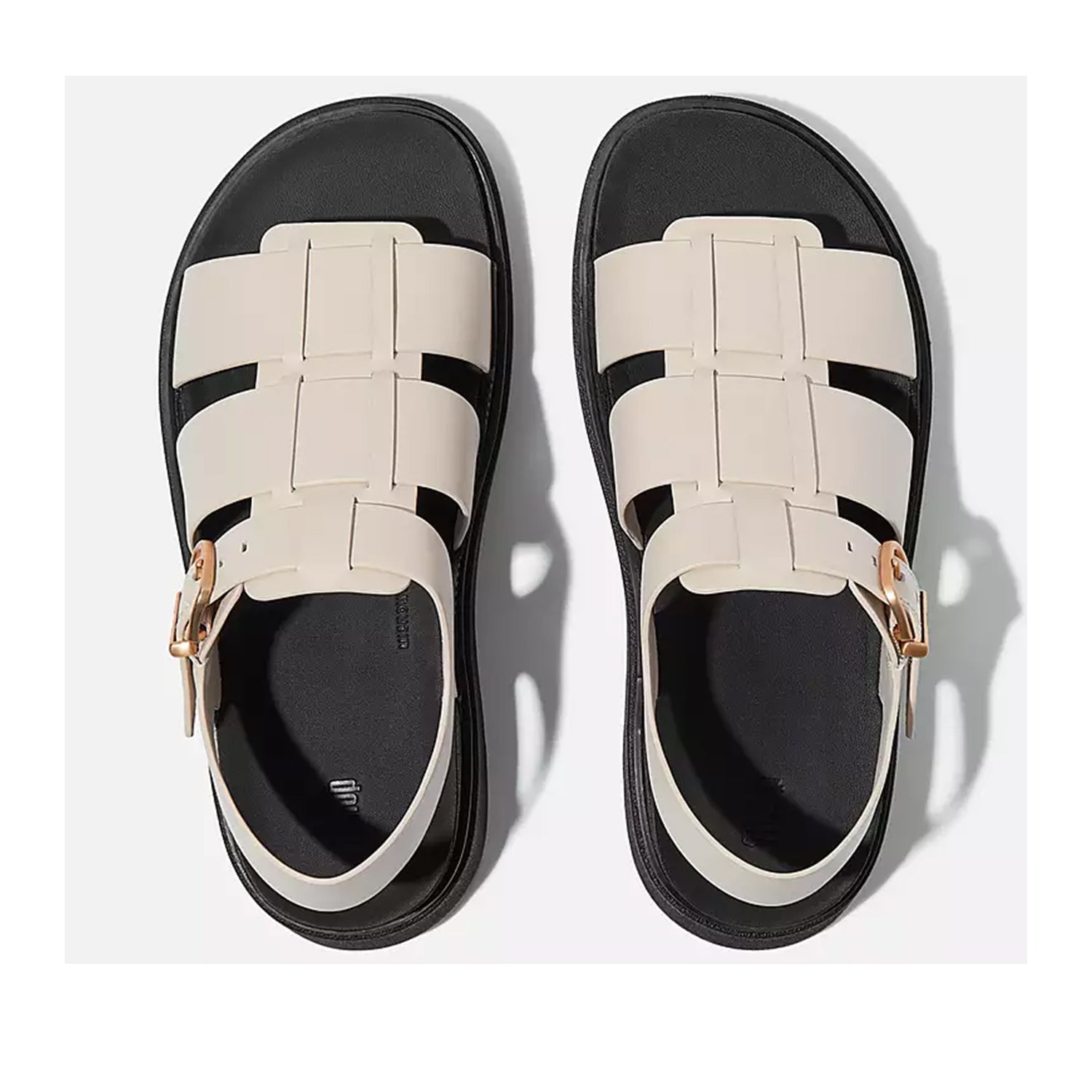 Fit Flop Women's Gen-FF Leather Fisherman Sandals in Beige