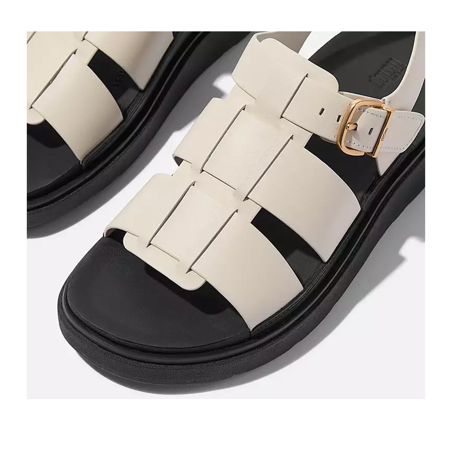 Fit Flop Women's Gen-FF Leather Fisherman Sandals in Beige