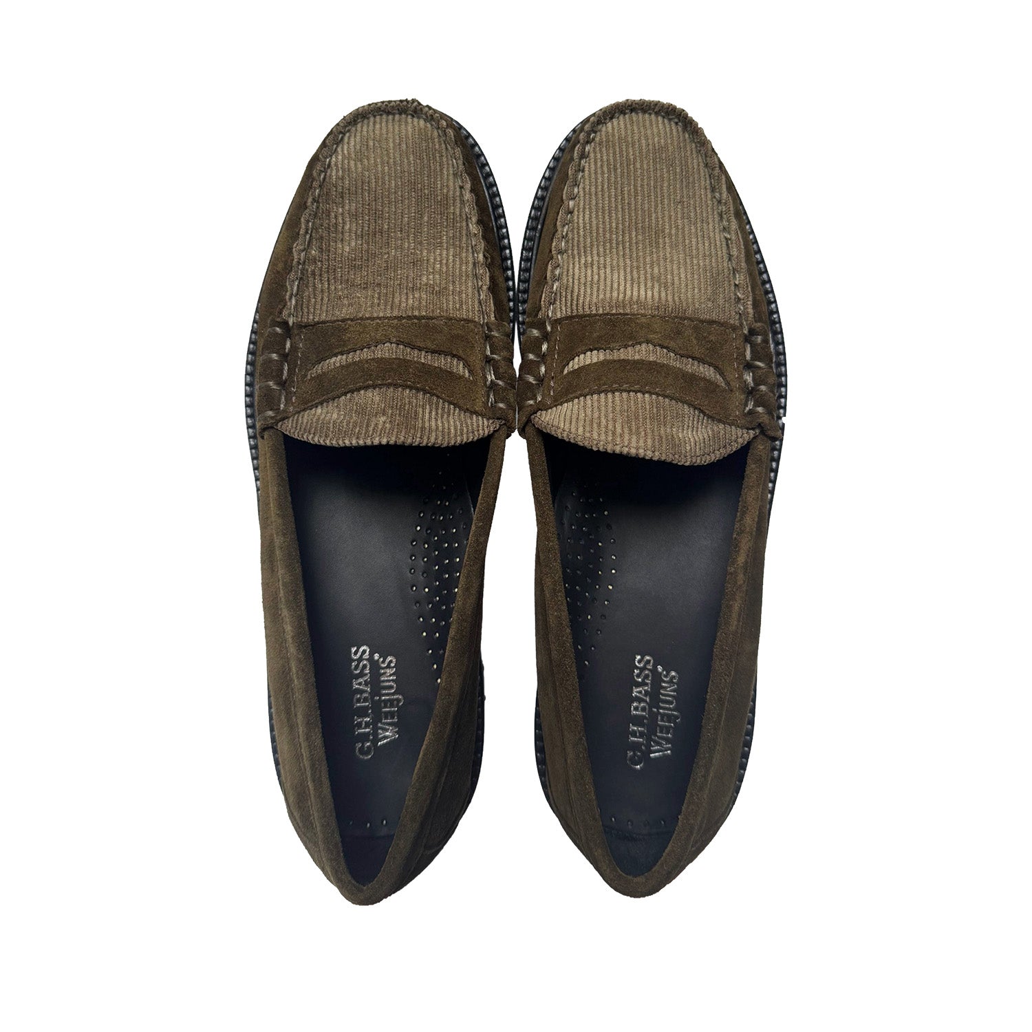 G.H. Bass Men's Larson Lug Two-Tone Suede in Olive