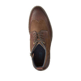 Johnston & Murphy Men's Cody Wingtip Zip Boots in Mahagony