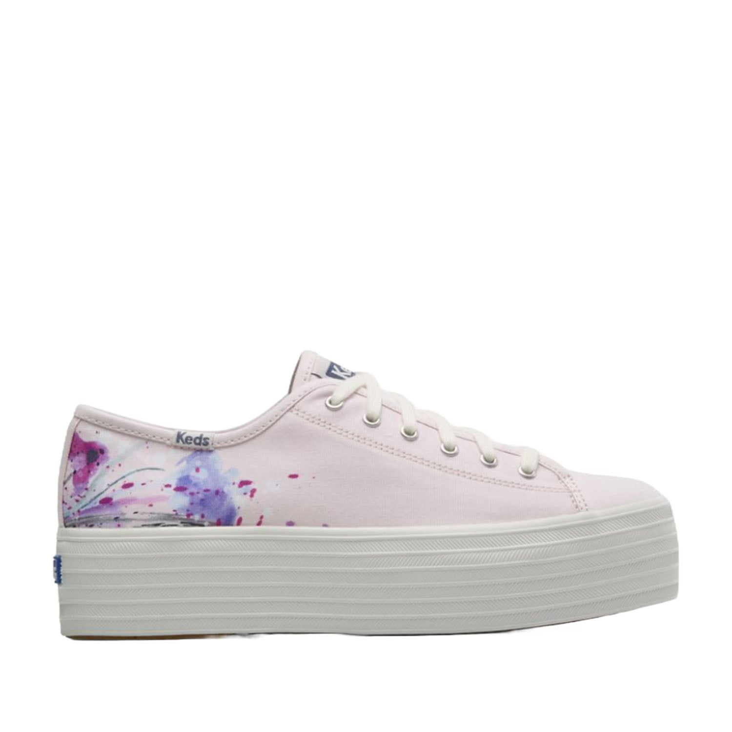 Keds Women's Triple Up Canvas Painterly Floral in Light Pink
