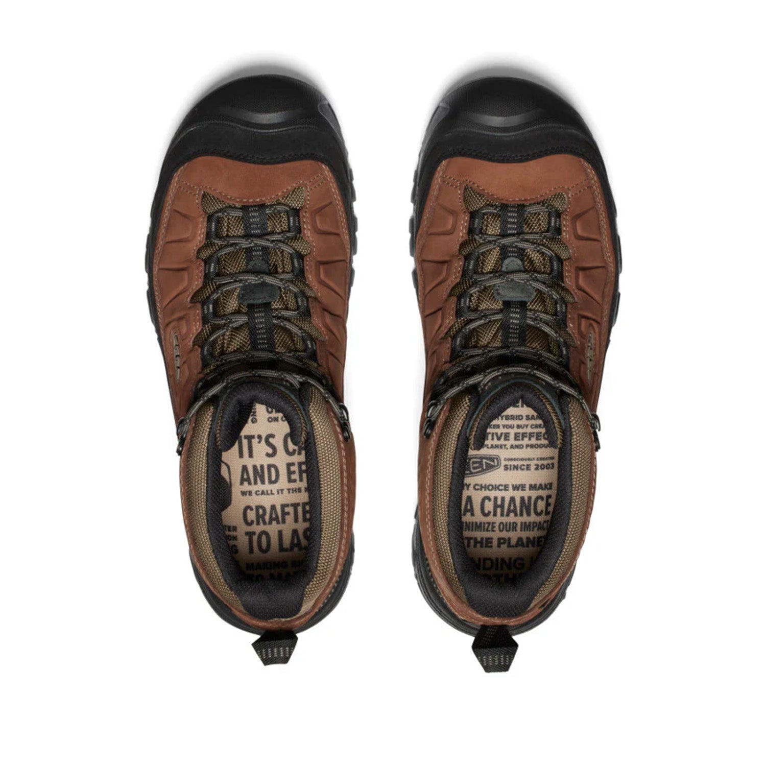 Keen Men's Targhee IV Mid WP Wide in Bison/Black